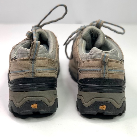 Keen hiking shoes low top tan grey lace up bump toe size 8 - Picture 3 of 9